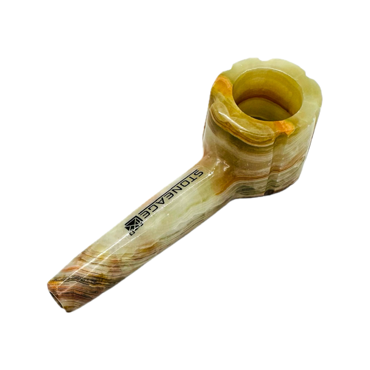 StoneAge | 4" Handmade Tobacco Smoking Pipe – Model: Bowl Design, Includes Gift Box Quartz · Stone Pipe NicePrice