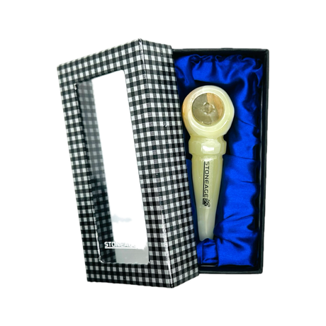 StoneAge | 4" Handmade Tobacco Smoking Pipe – Model: Ring, Includes Gift Box Quartz · Stone Pipe NicePrice