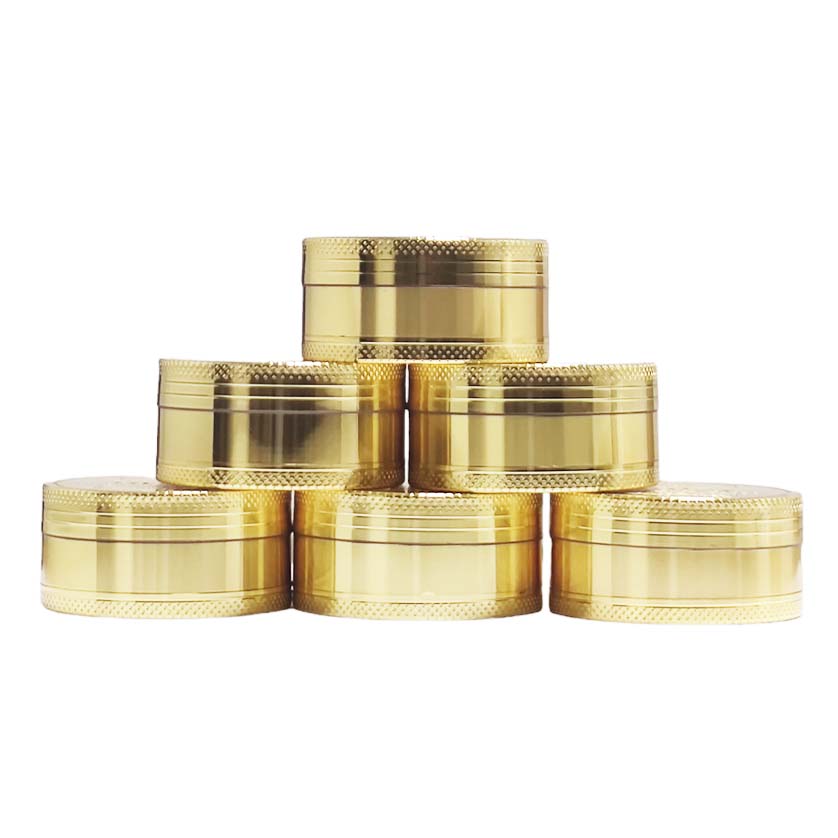 Gold 3 Parts 50mm Herb Grinder Display Pack Super Supplys Inc