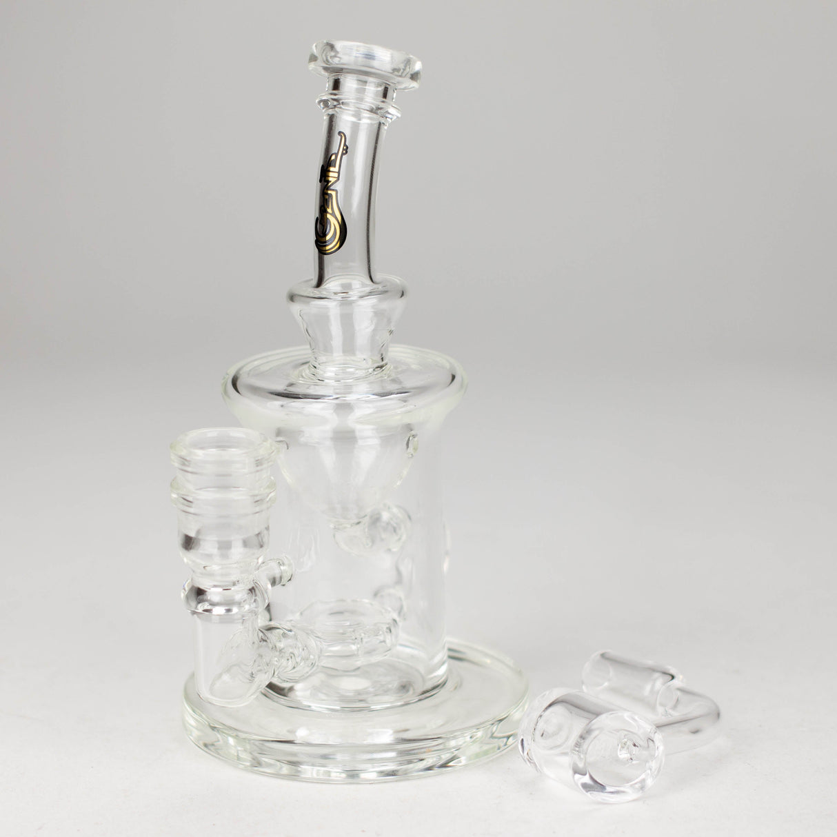 Genie | 6" recycled bubbler with a banger Glass Rig ONE
