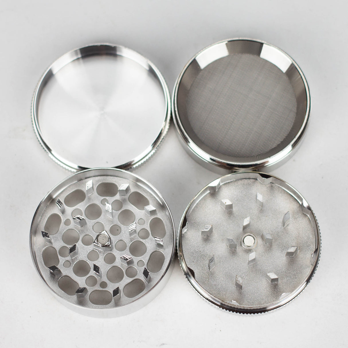 2" 4 parts Metal grinder Box of 12 Display Pack Canadian Distributor