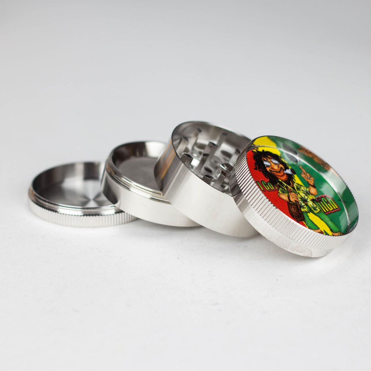 2" 4 parts Metal grinder Box of 12 Display Pack Canadian Distributor