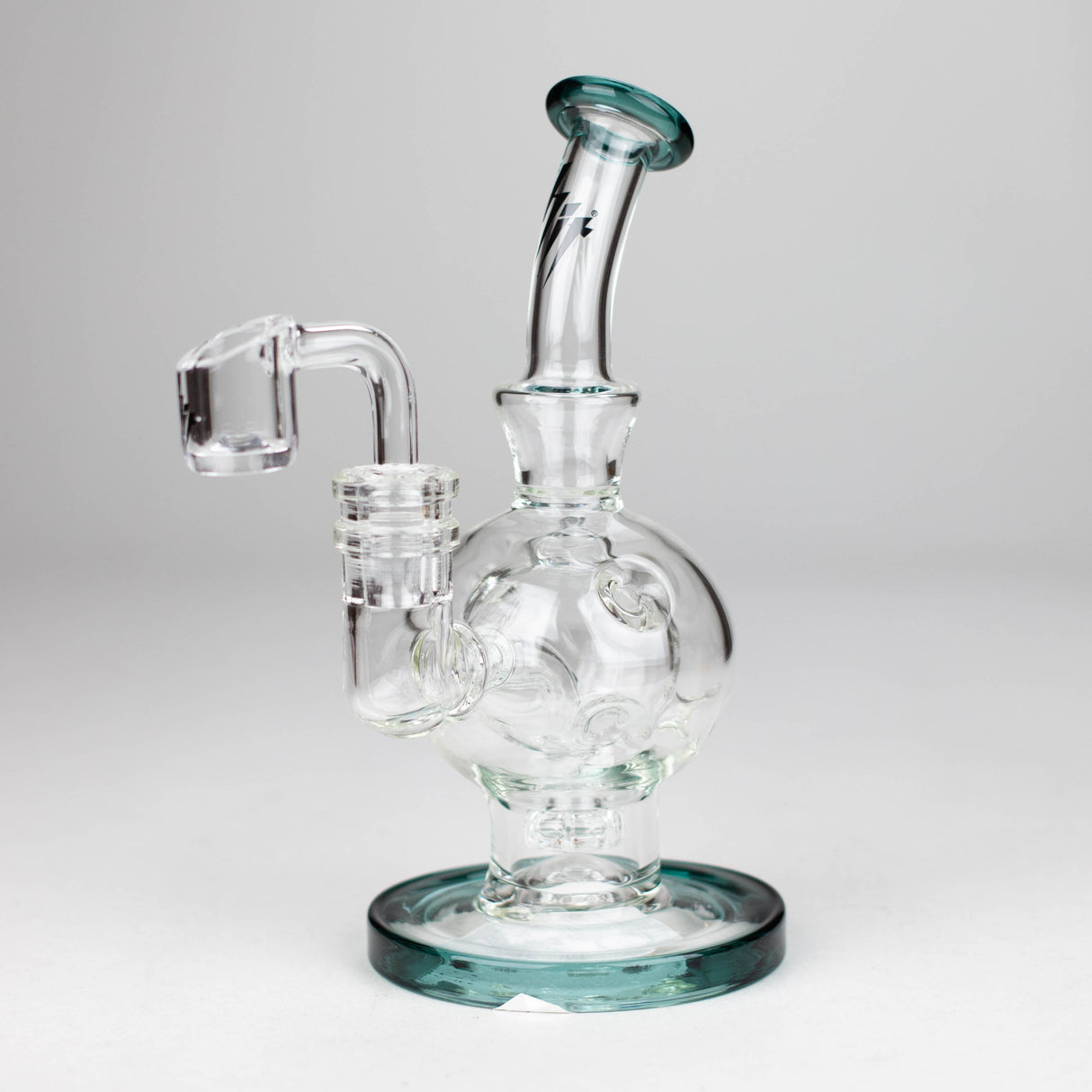 HIT | 7" Glass Oil Rig Water Bong Glass Rig NIBO Distribution Teal