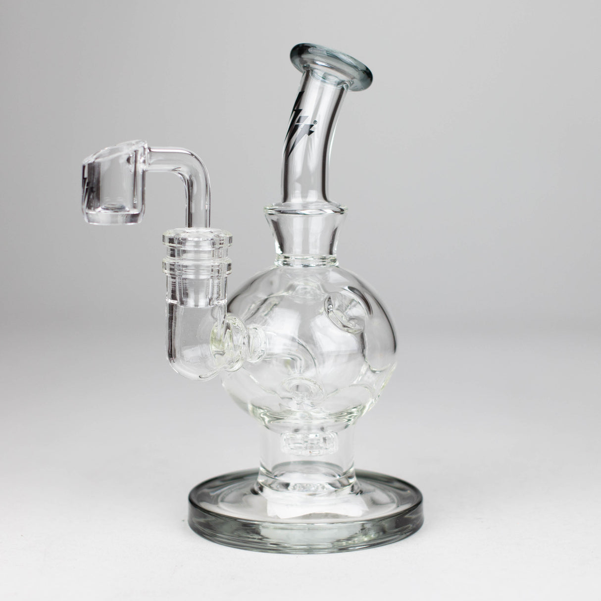 HIT | 7" Glass Oil Rig Water Bong Glass Rig NIBO Distribution T-Black