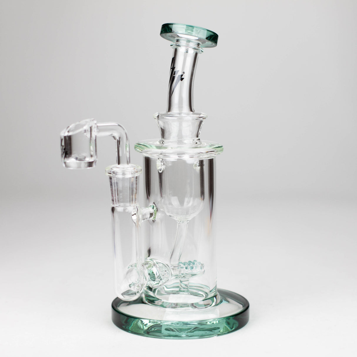 HIT | 8" Glass Oil Rig Water Bong Glass Rig NIBO Distribution Teal