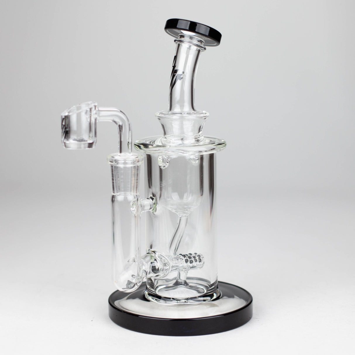 HIT | 8" Glass Oil Rig Water Bong Glass Rig NIBO Distribution Black