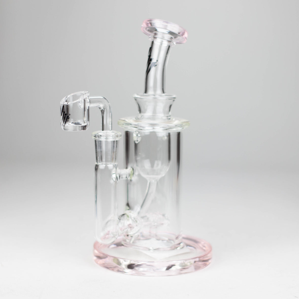 HIT | 8" Glass Oil Rig Water Bong Glass Rig NIBO Distribution Pink