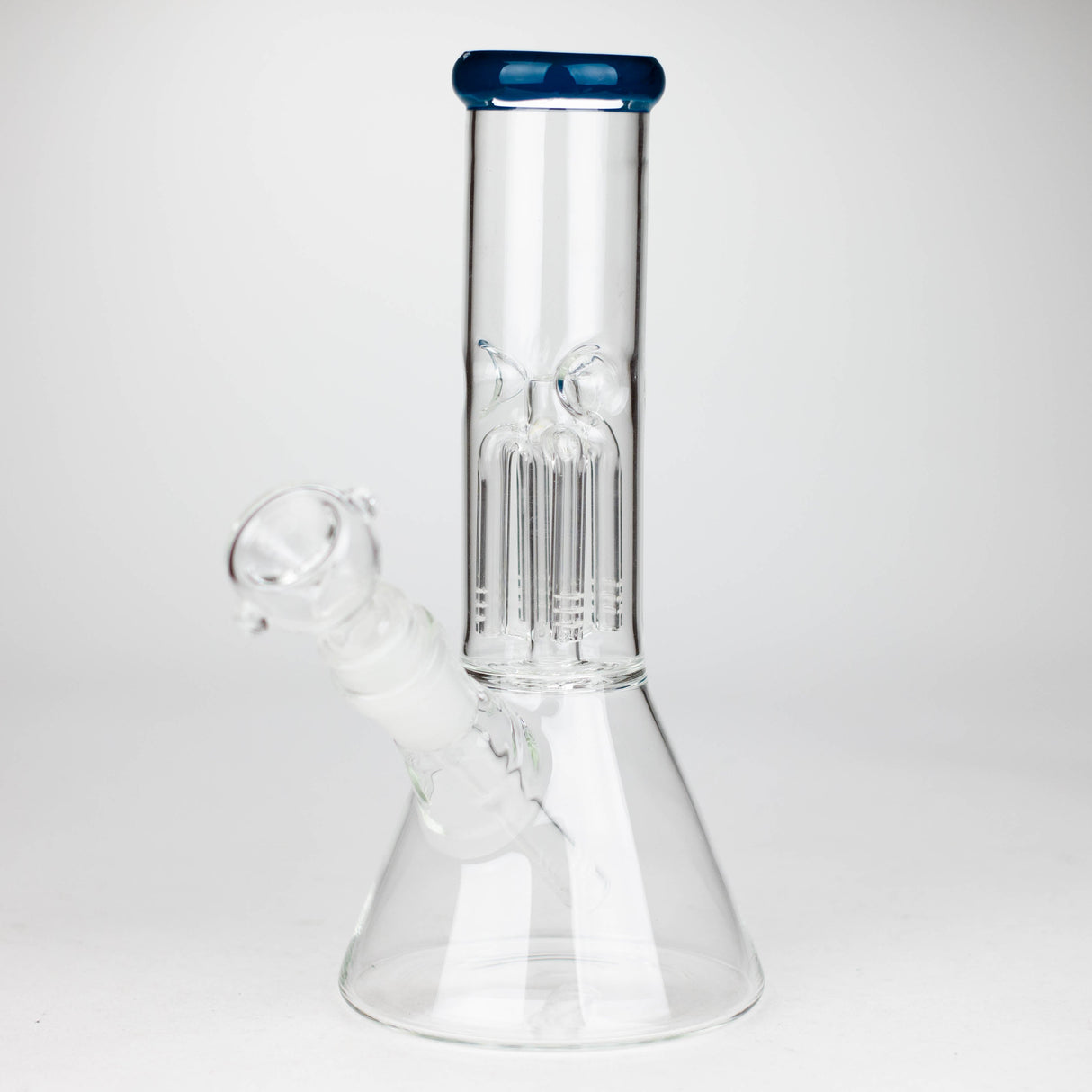 8" Beaker Bong with Perculator Glass Bong Bongzie Smokes BLUE