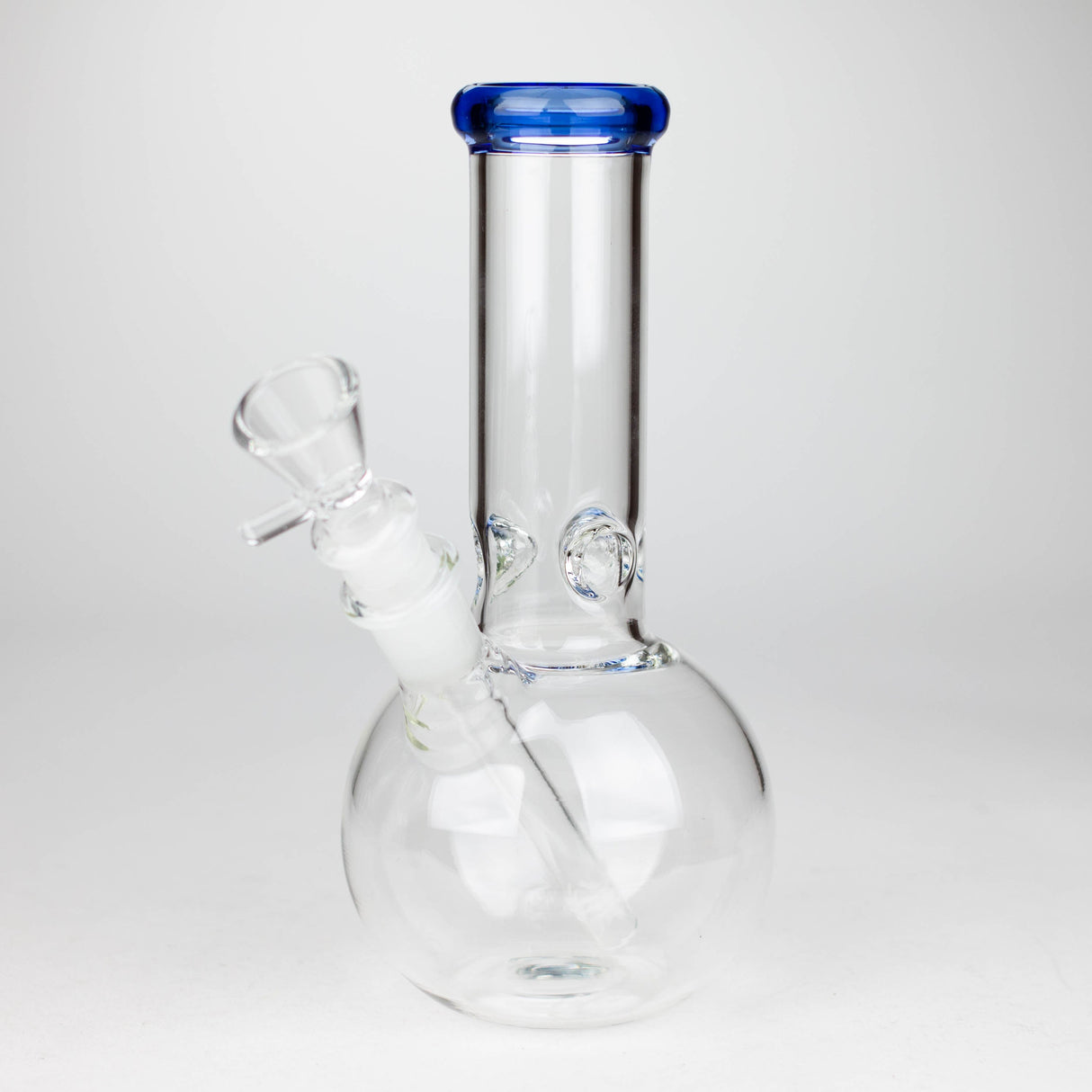 9" Round base glass bong Glass Bong Bongzie Smokes BLUE
