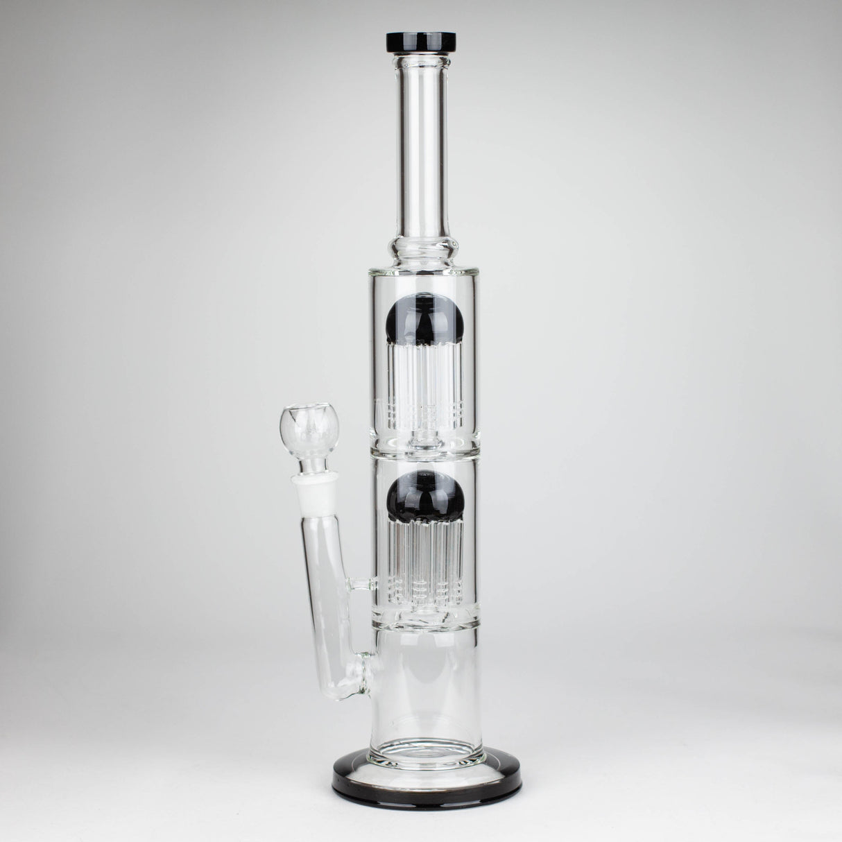 16" Color accented double percolator glass bong Glass Bong Bongzie Smokes