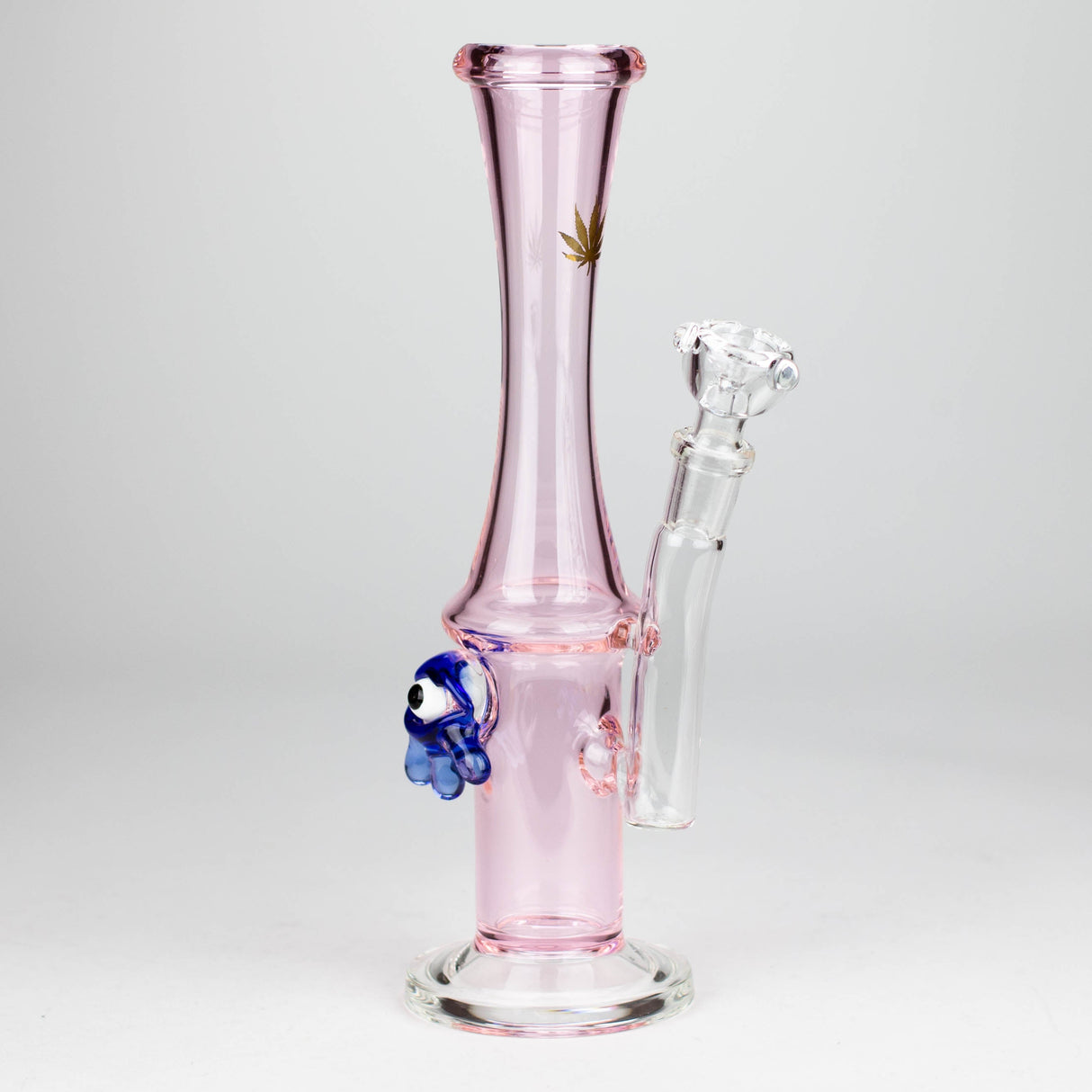 10" Color tube glass bong with eye Glass Bong Bongzie Smokes PINK