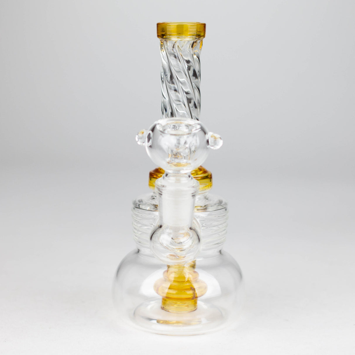 6" Swirl glass bong with water diffuser Glass Bong Bongzie Smokes