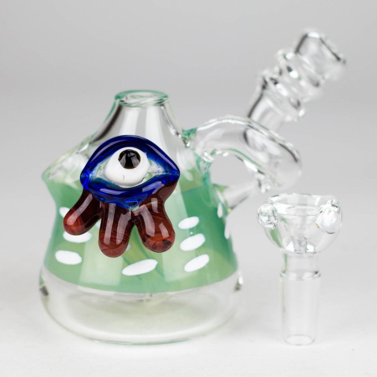 4" Cone bubbler with eye decoration-Assorted Glass Bong Bongzie Smokes
