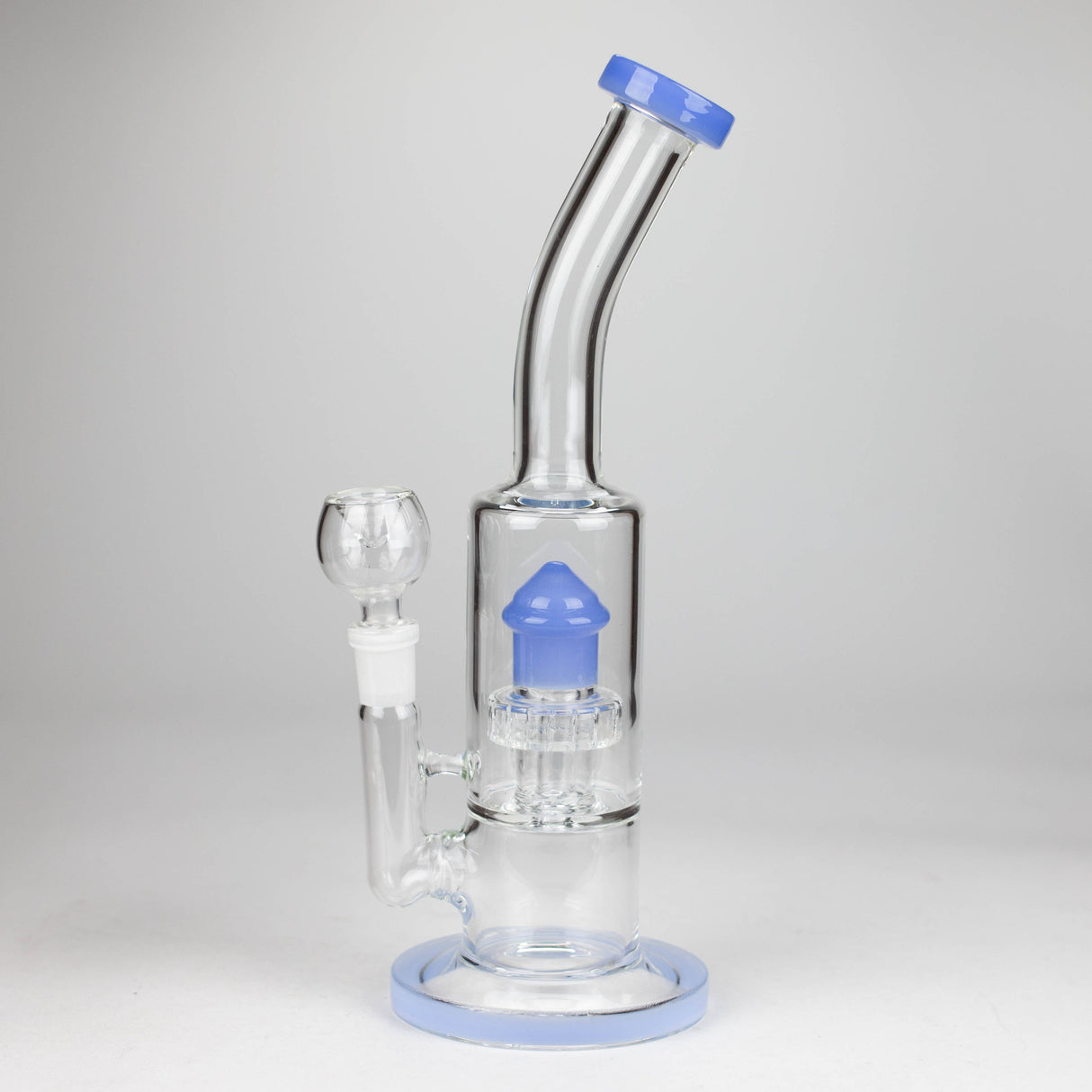 12" color accented bent neck glass bong Glass Bong Bongzie Smokes