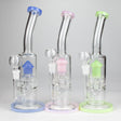 12" color accented bent neck glass bong Glass Bong Bongzie Smokes