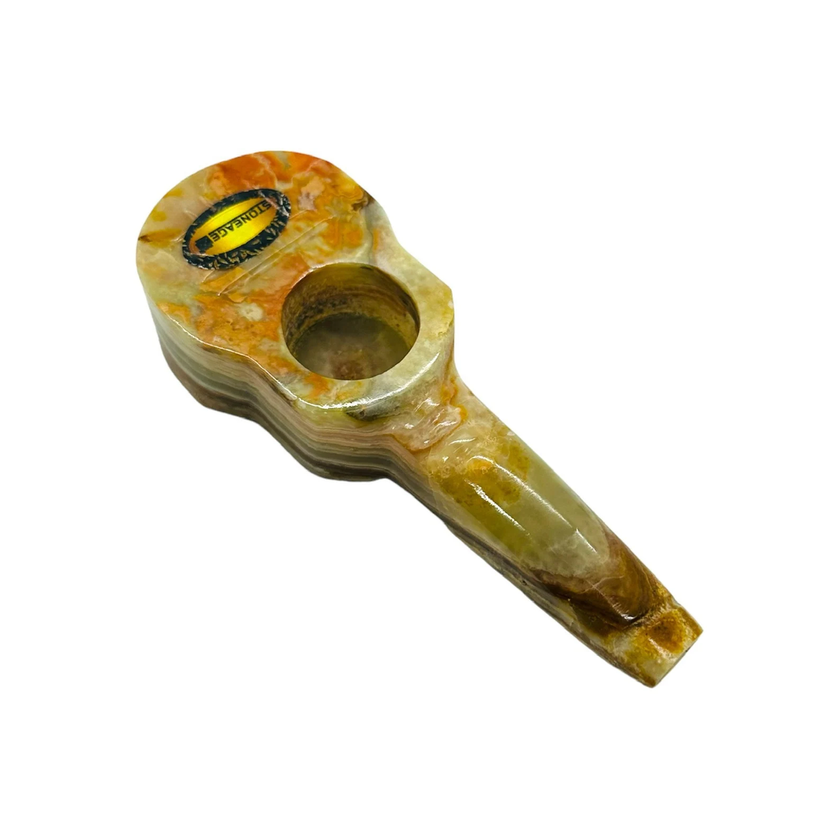 StoneAge | 4" Handmade Jumbo Tobacco Smoking Pipes - Model: Guitar, Includes Display Box - Pack of 6 Quartz · Stone Pipe NicePrice