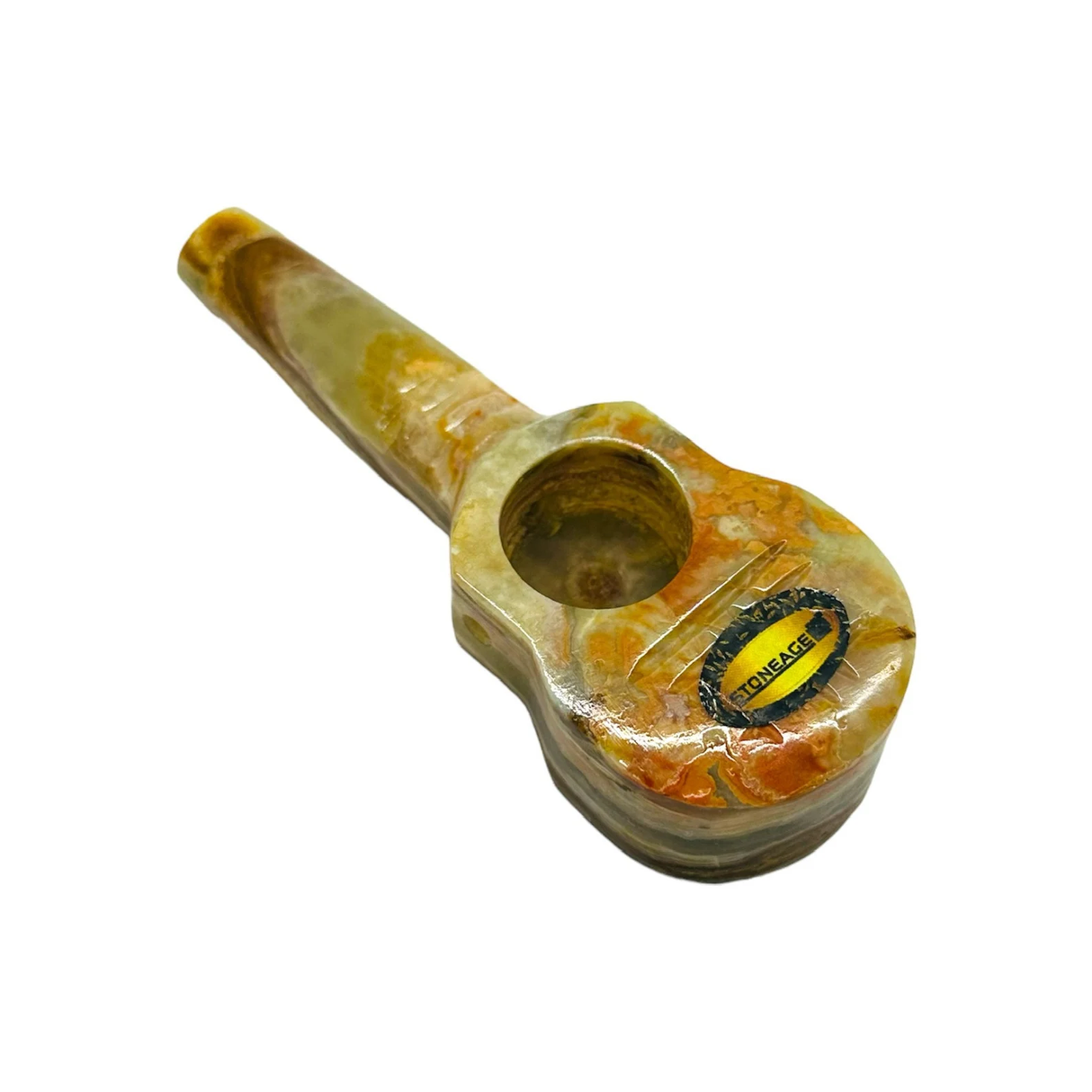 StoneAge | 4" Handmade Jumbo Tobacco Smoking Pipes - Model: Guitar, Includes Display Box - Pack of 6 Quartz · Stone Pipe NicePrice