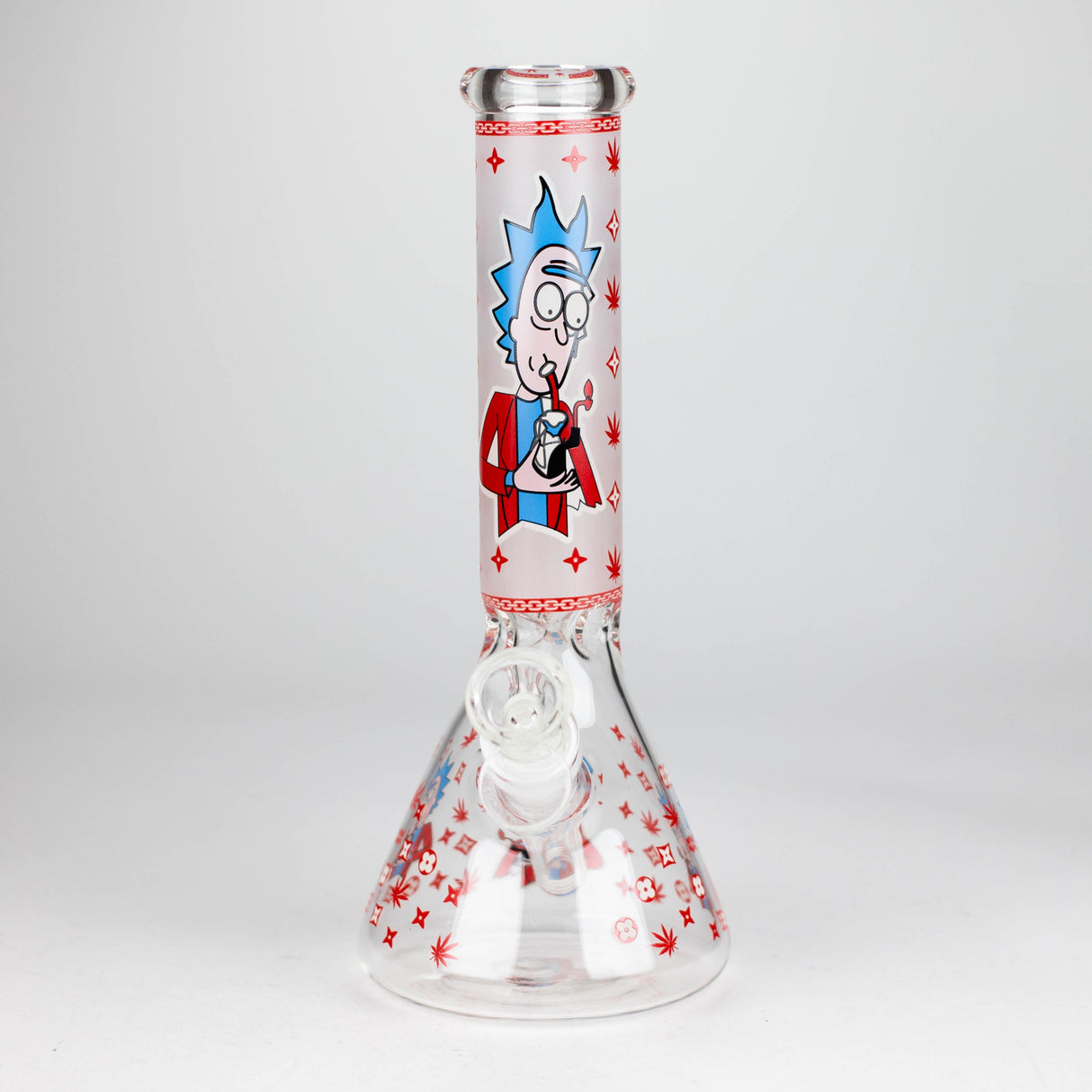 Z10" Glow in the dark Glass Bong With RM Design Glass Bong 777 Smoke
