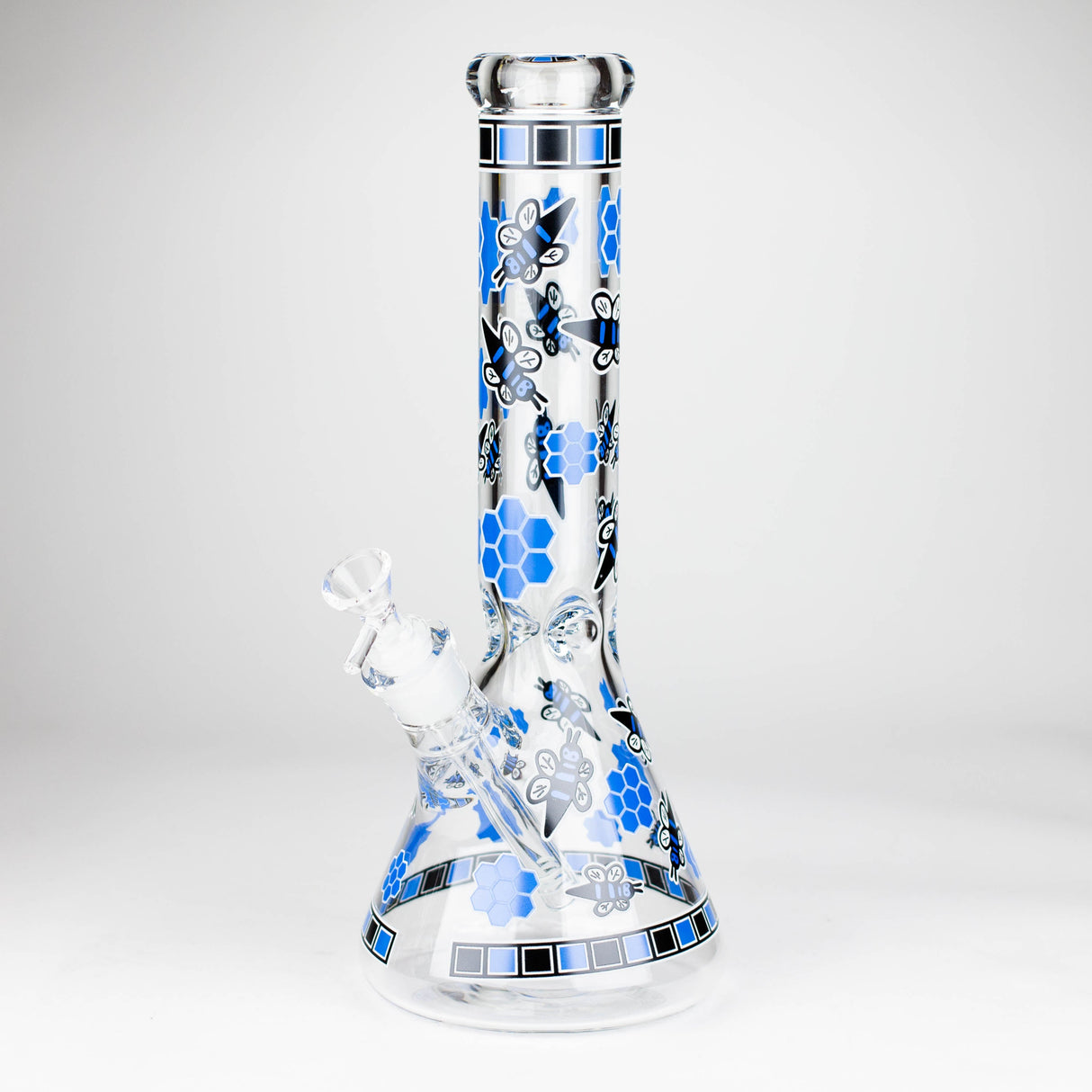 14" 7mm Honey Design Beaker Glass Bong Super Supplys Inc Blue