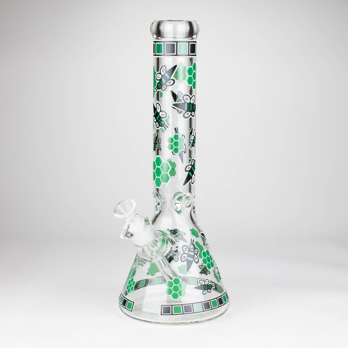 14" 7mm Honey Design Beaker Glass Bong Super Supplys Inc Green