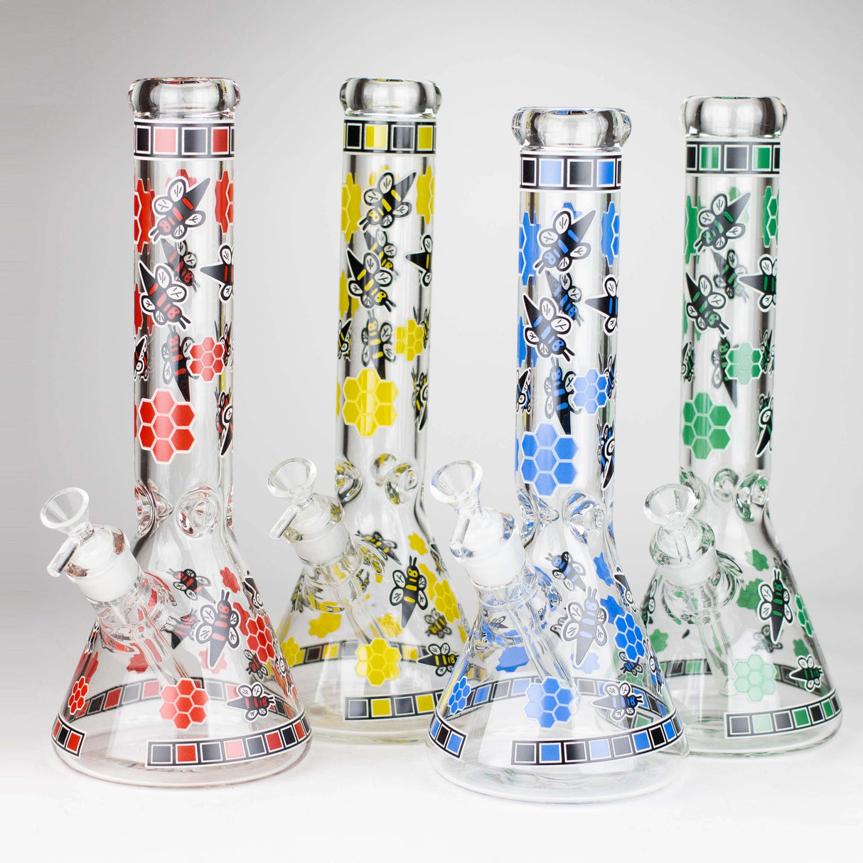 14" 7mm Honey Design Beaker Glass Bong Super Supplys Inc