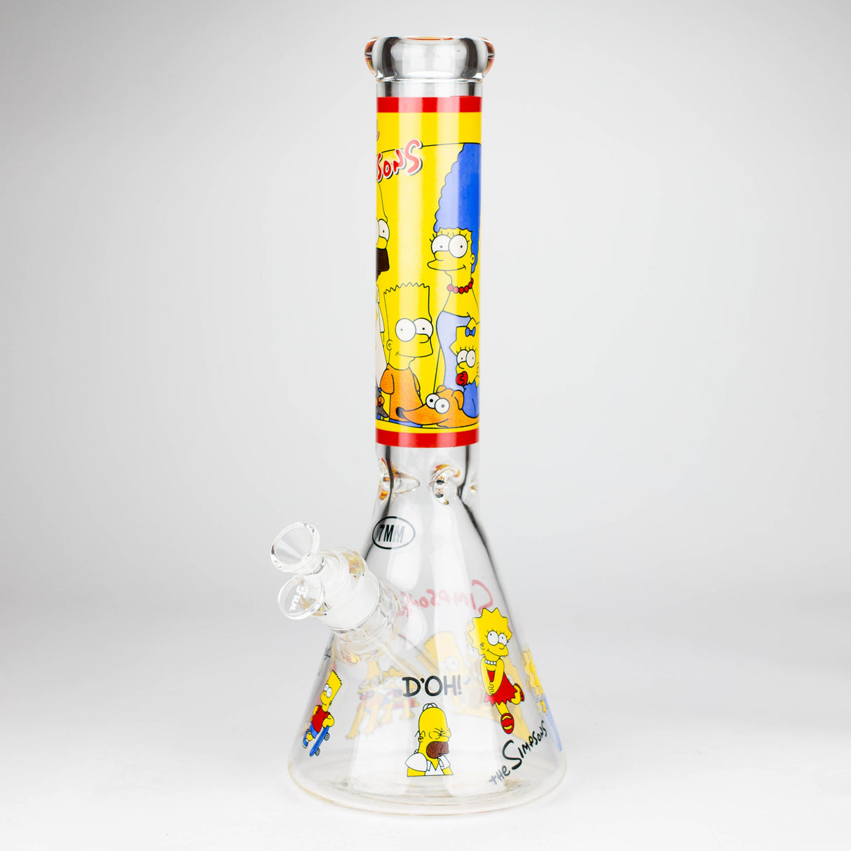 14" 7mm Cartoon Design Beaker Glass Bong Super Supplys Inc Design-2