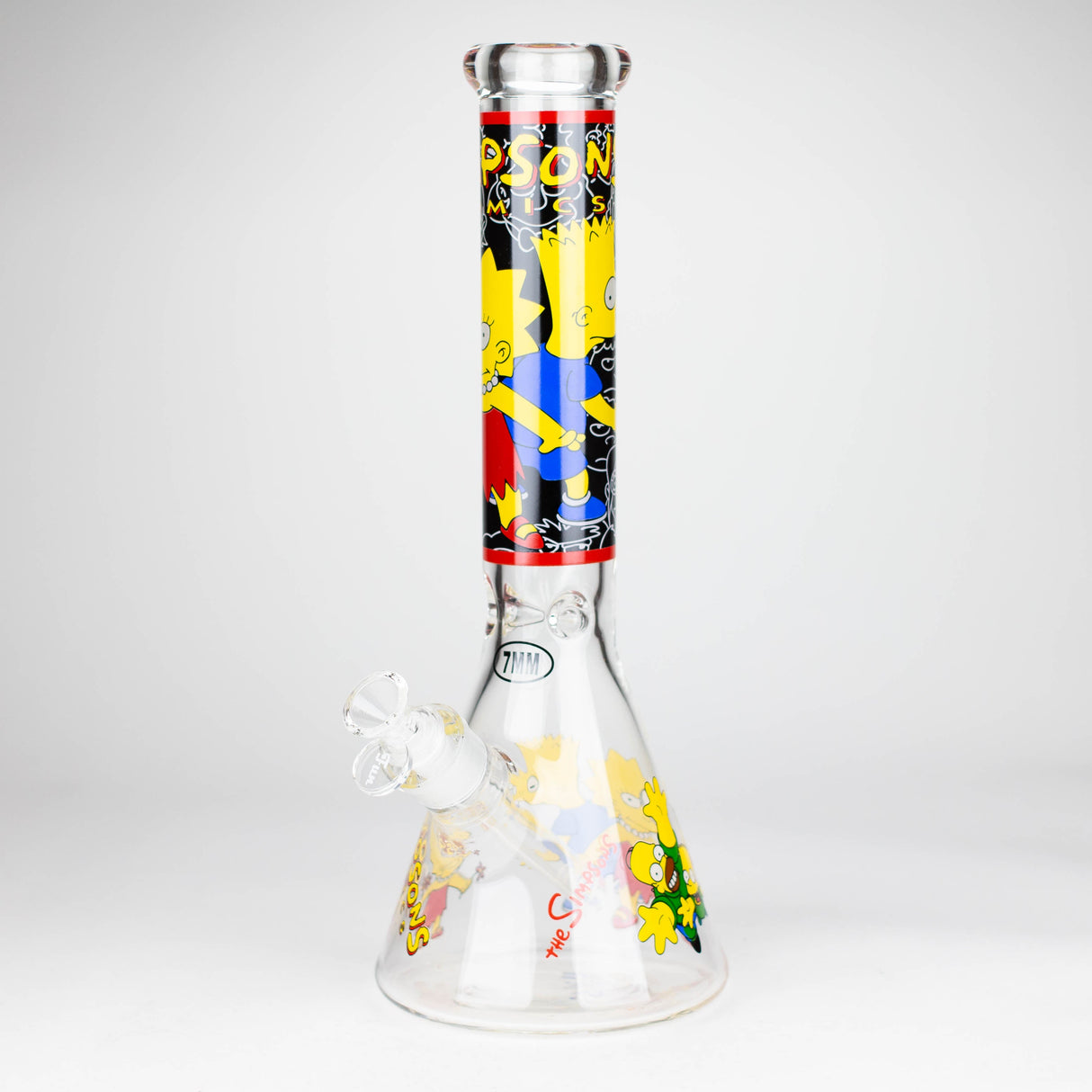 14" 7mm Cartoon Design Beaker Glass Bong Super Supplys Inc Design-6