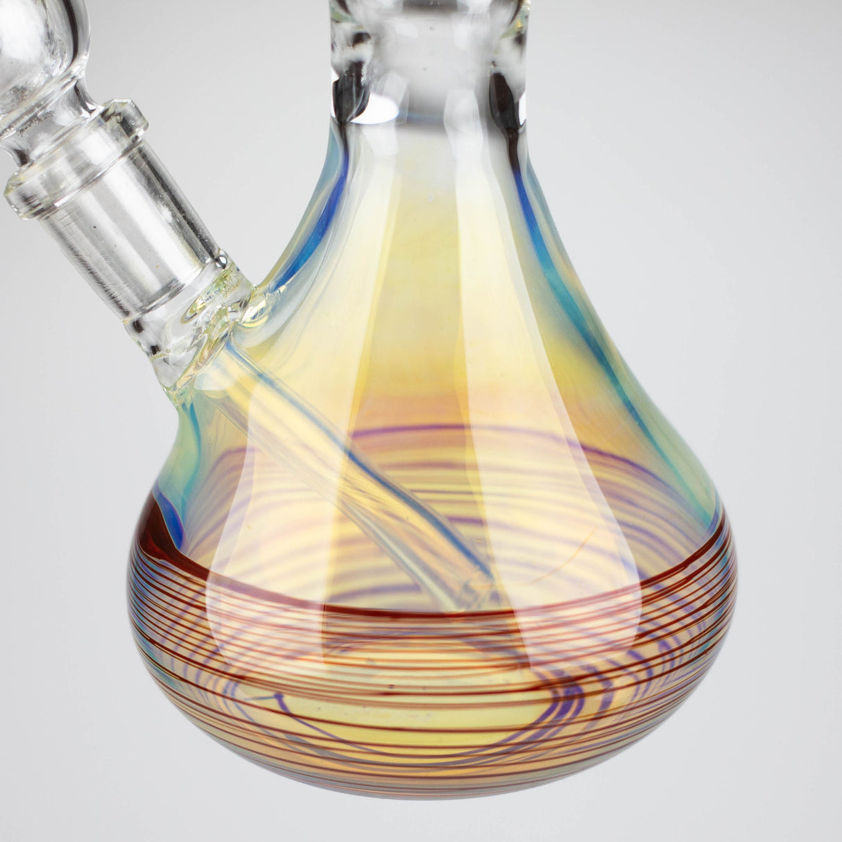 8" Glod fumed glass pipe Glass Bong Bongzie Smokes