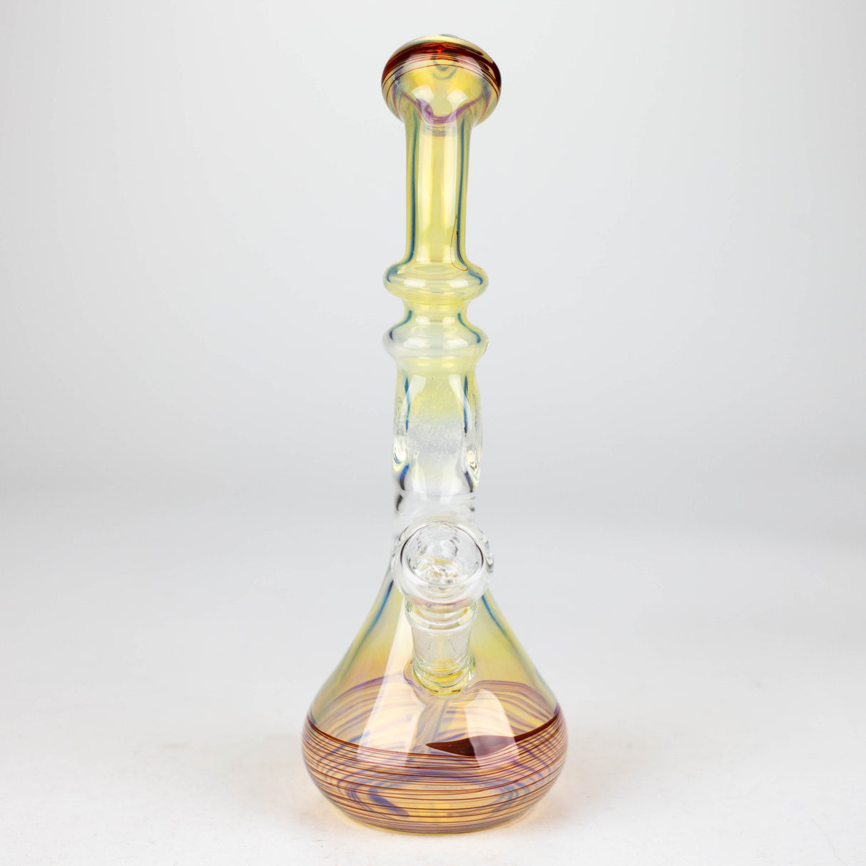 8" Glod fumed glass pipe Glass Bong Bongzie Smokes
