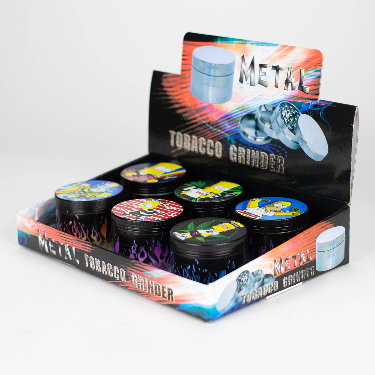 Dia 53mm*43mm Cartoon Grinder Box of 6 Display Pack Super Supplys Inc