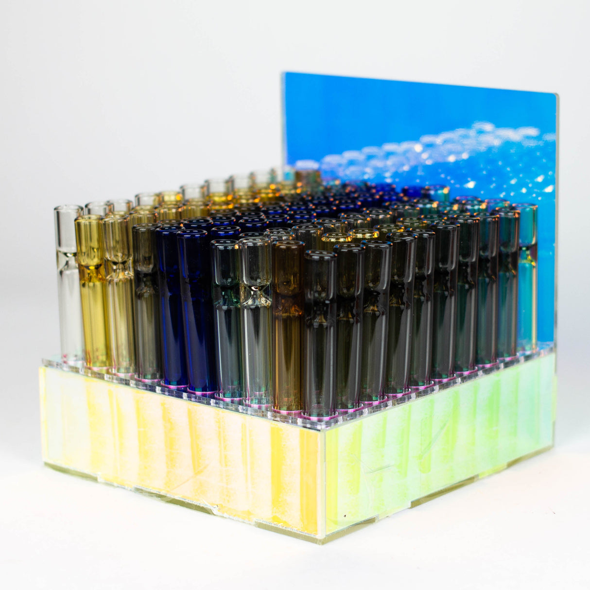 4" Color tube straight One Hitter Box of 100 One Hitter Super Supplys Inc