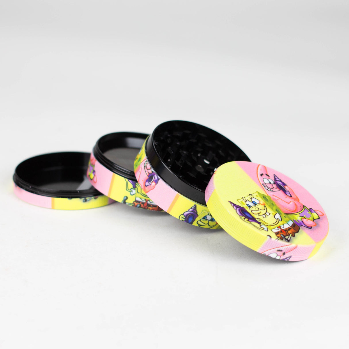 Dia 63mm*44mm 4 Parts Cartoon Grinder Box Of 6 Display Pack Super Supplys Inc