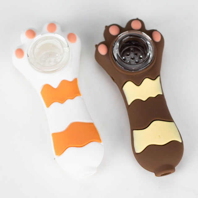 3.2" Silicone cat paw hand pipe Silicone Pipe YHS Smoke