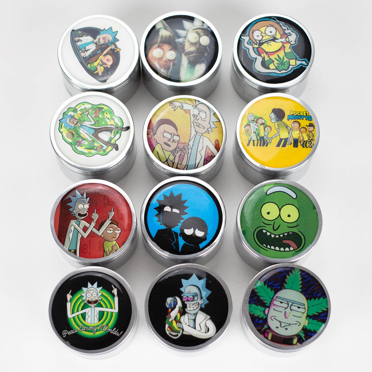 32MM GRINDER CARTOON DESIGN-Pack of 28 Display Pack Bongzie Smokes
