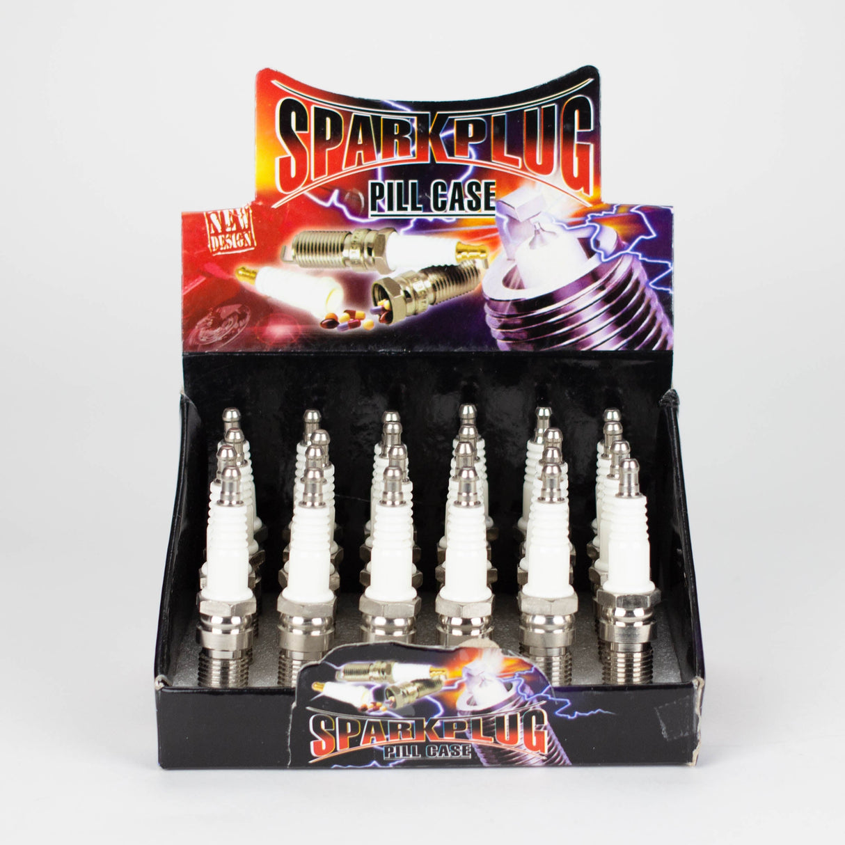 Secret Stash Car Spark Plug Style Pill Box Storage Vial ONE Box