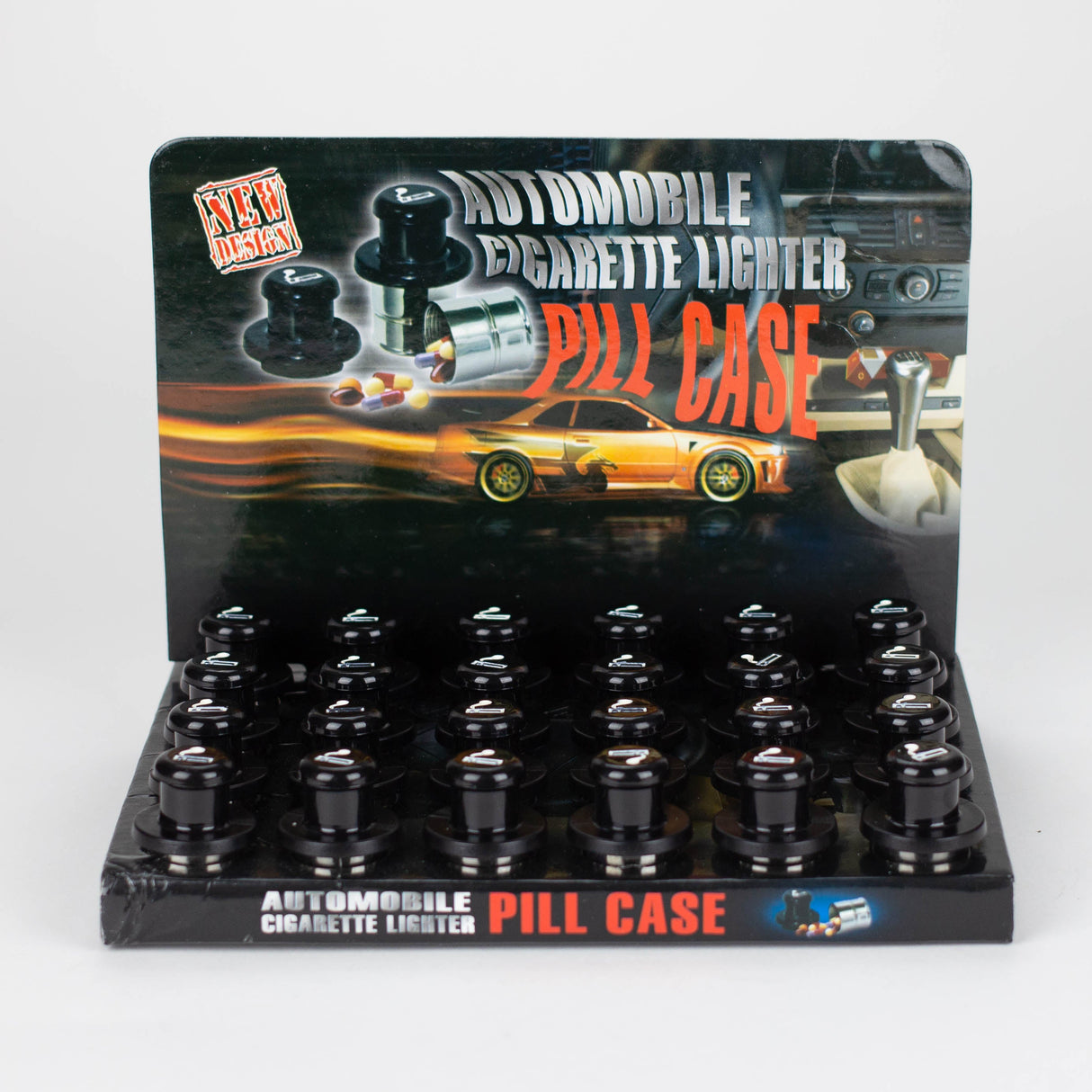 Secret Stash Car Cigarette Lighter Style Pill Box Storage Vial ONE Box