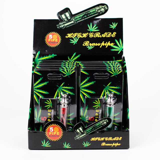 Metal Pipe with Screen Box of 12 Metal Pipe 777 Smoke