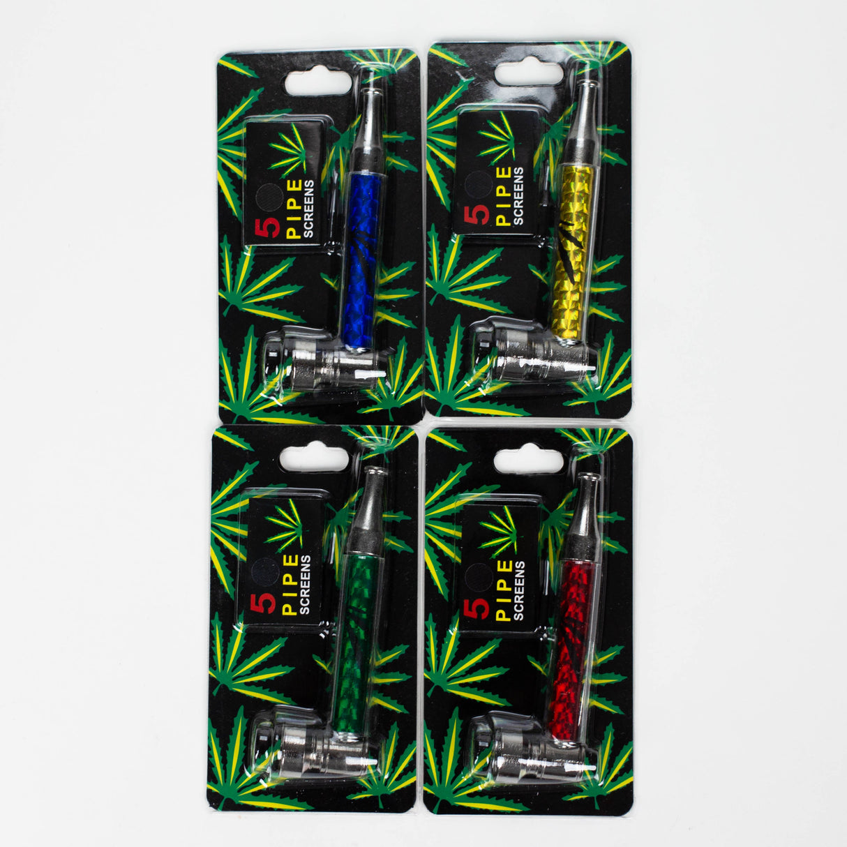 Metal Pipe with Screen Box of 12 Metal Pipe 777 Smoke Extra Long (4")