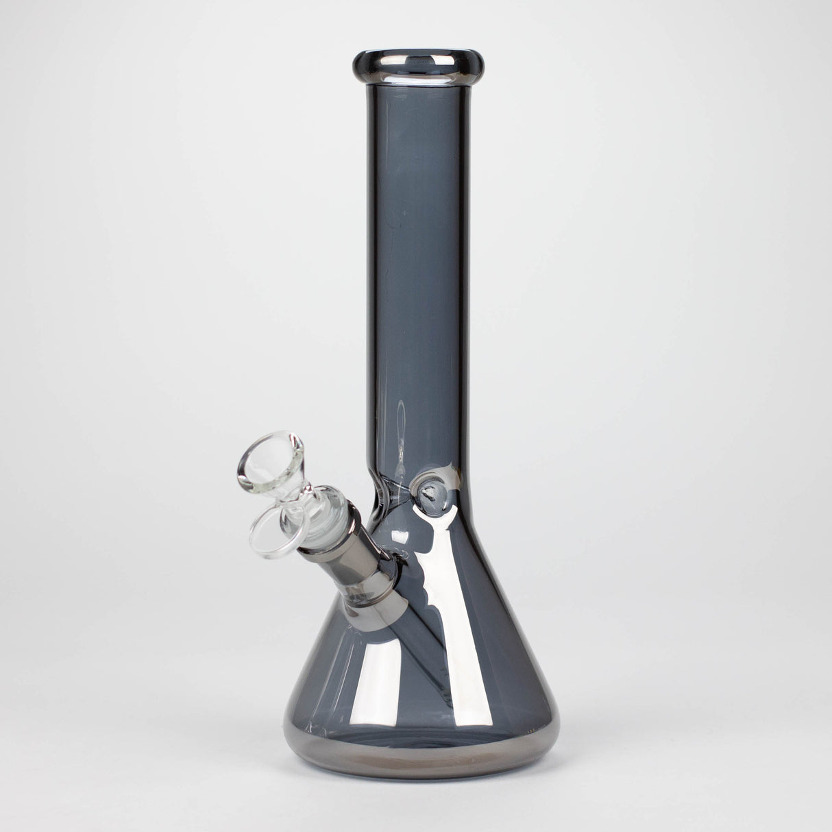 10" Solid Color Eletroplate Glass Beaker Bong Glass Bong 777 Smoke Ashgrey
