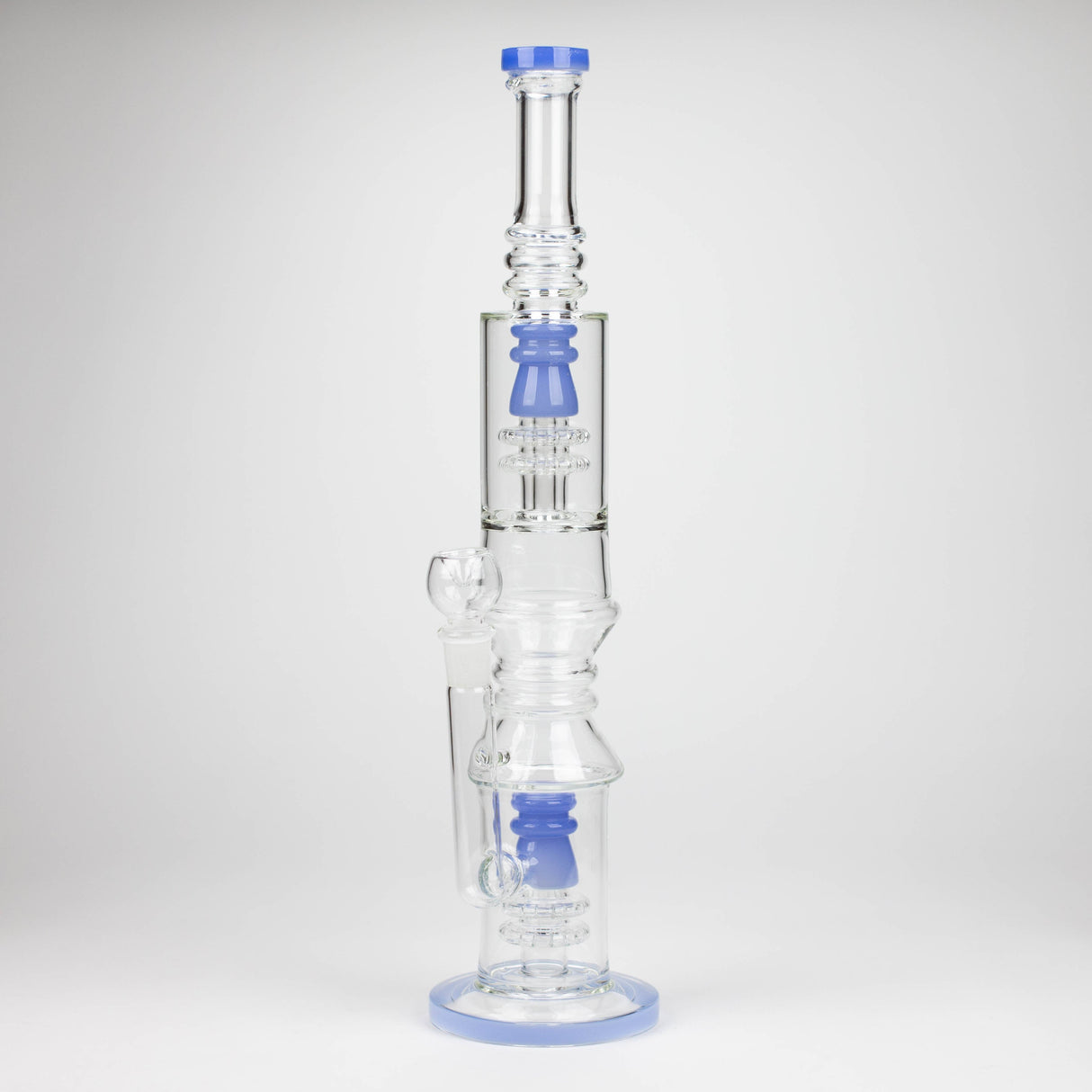 18" Glass water bong with Percolator and Diffuser Glass Bong Bongzie Smokes Blue