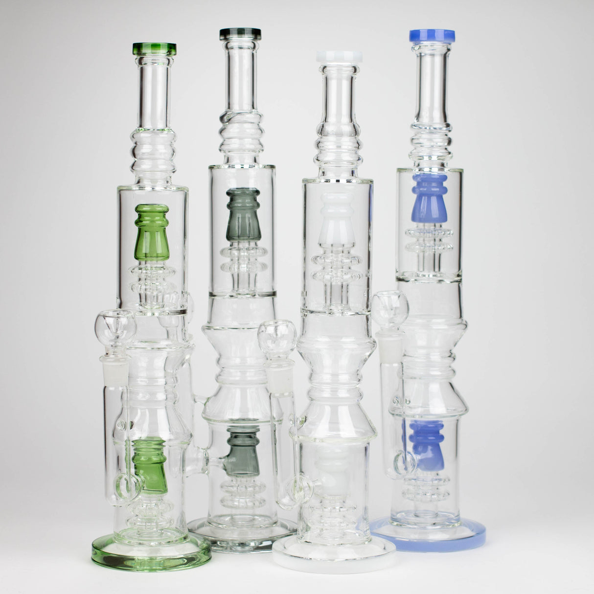 18" Glass water bong with Percolator and Diffuser Glass Bong Bongzie Smokes