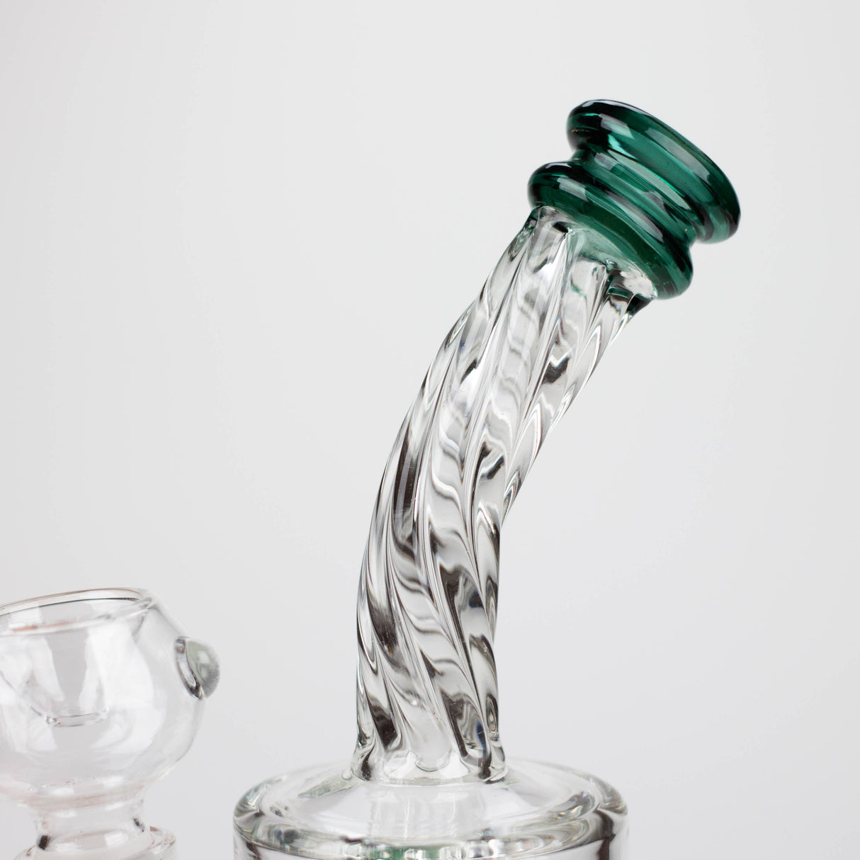 6" Twist glass bent neck glass bong with diffuser Glass Bong Bongzie Smokes