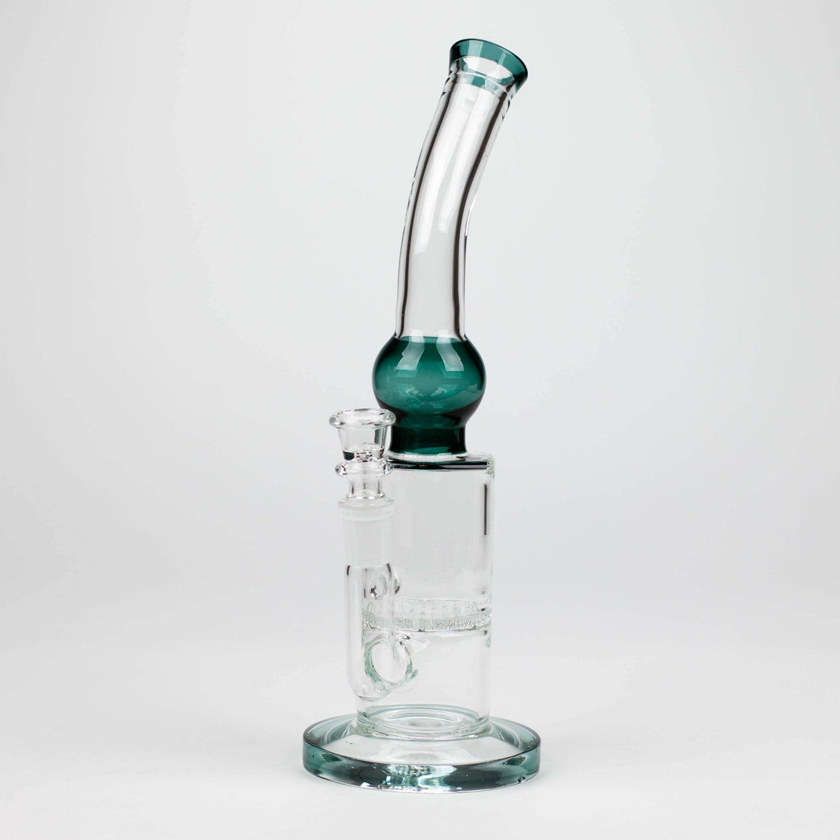 11" Color accented glass bong with honeycomb diffuser-Assorted Glass Bong Bongzie Smokes