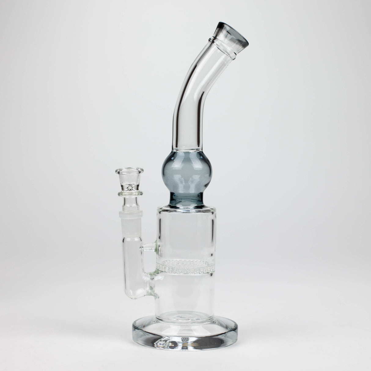 11" Color accented glass bong with honeycomb diffuser-Assorted Glass Bong Bongzie Smokes