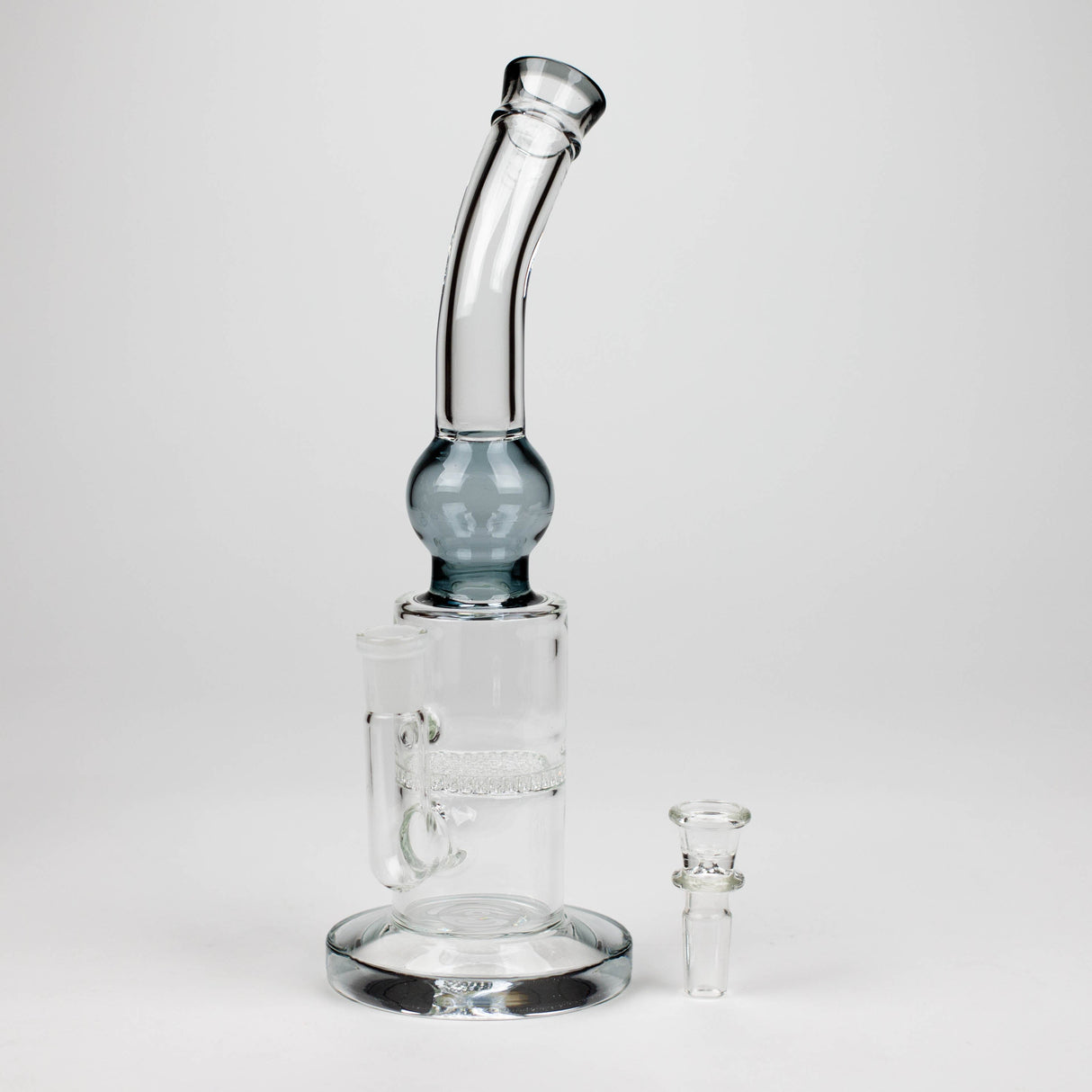 11" Color accented glass bong with honeycomb diffuser-Assorted Glass Bong Bongzie Smokes