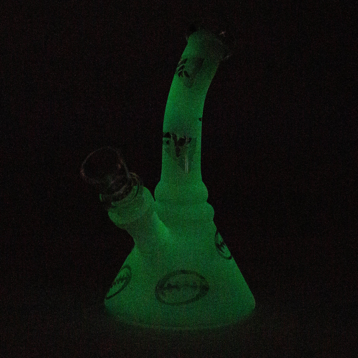6" Glow in the dark glass bong Glass Bong Bongzie Smokes
