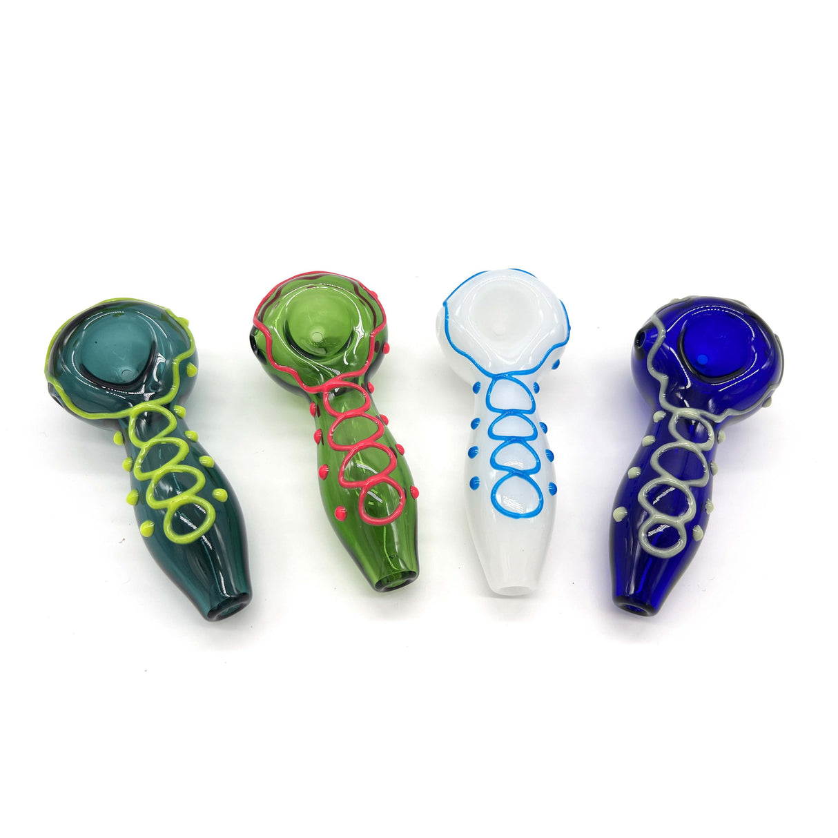 Glow In The Dark Glass Smoking Spoon Hand Pipe Glass Pipe NIBO Distribution