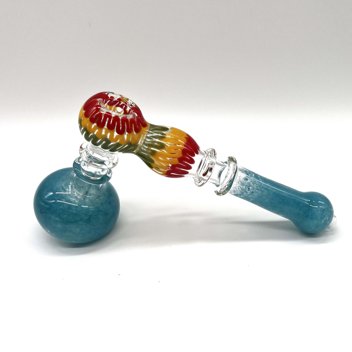 Rasta Bubbler 7" Long - Assorted color Glass Pipe NIBO Distribution