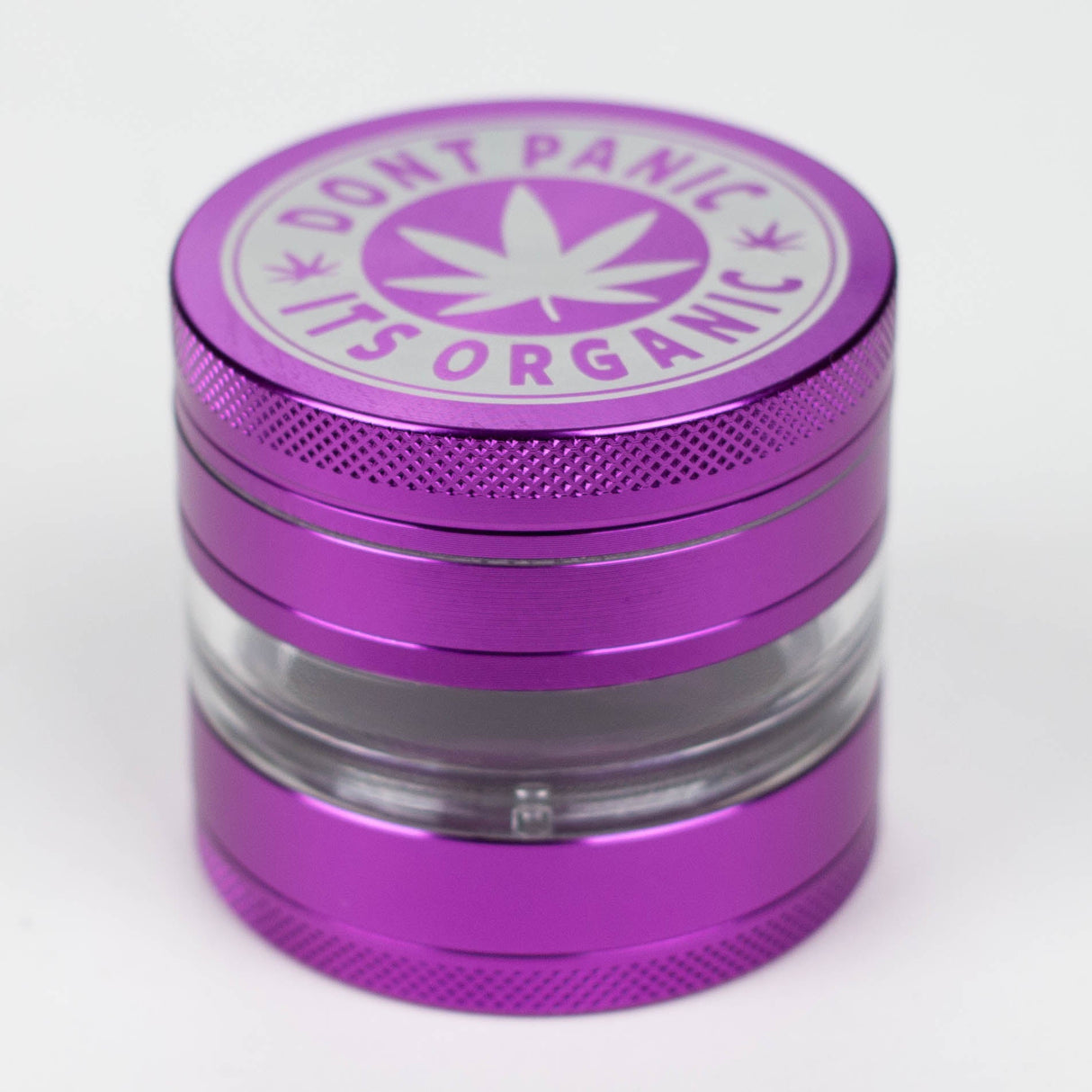 Heavy Duty Large "Don't Panic It's Organic" 4 Parts Weed Grinder Engraved in Canada Design #2 Regular Grinder Laser Ninja Purple