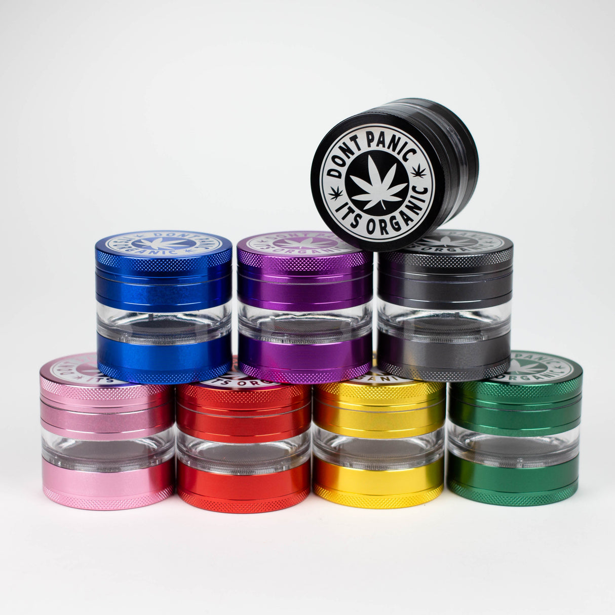 Heavy Duty Large "Don't Panic It's Organic" 4 Parts Weed Grinder Engraved in Canada Design #2 Regular Grinder Laser Ninja